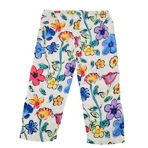 Jams World Pants Colorful Floral Pattern Cotton Blend Womens Size L